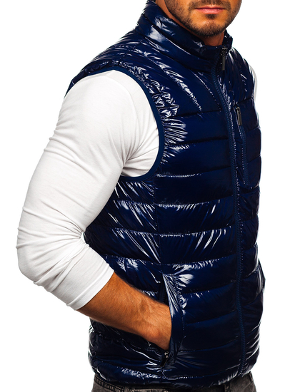 Gilet bleu foncé matelassé pour hommeBolf R0109A