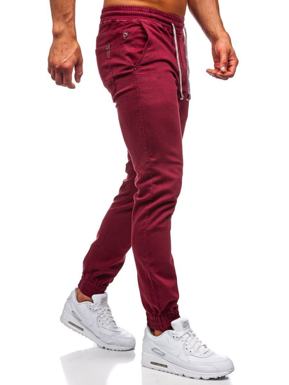 Pantalon jogger bordeaux pour homme Bolf CT8808