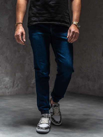 Homme Pantalon de jogging en jean Bleu foncé Bolf 8168A1