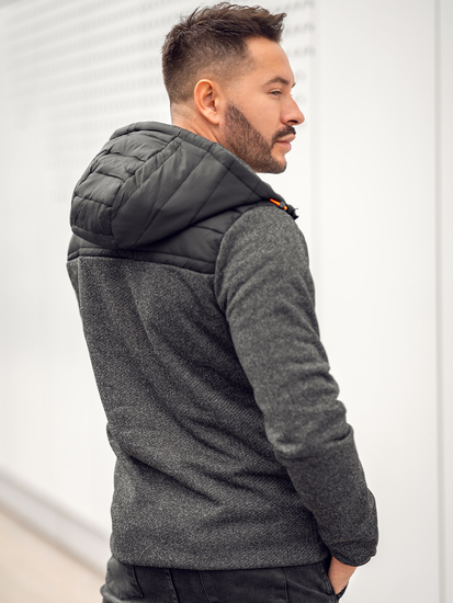 Blouson de transition pour homme noir-orange Bolf BKS2153