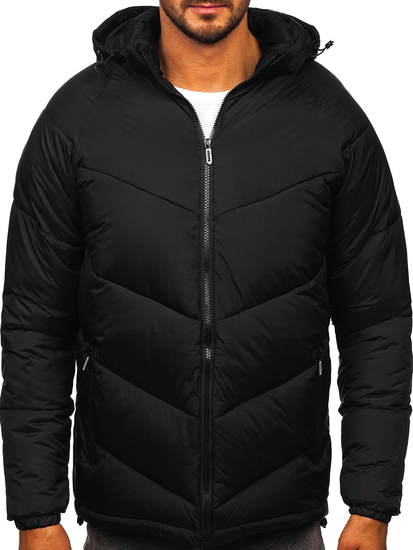 Homme Blouson d'hiver matelassé Noir Bolf 31M5036