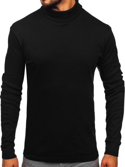 Homme Pull col polo basique Noir Bolf 535