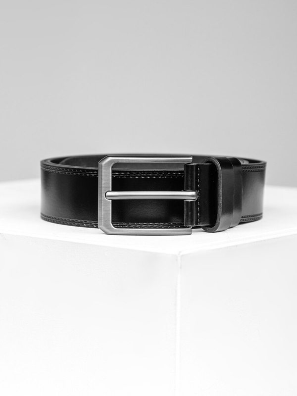 Homme Ceinture en cuir Noir Bolf 831-1