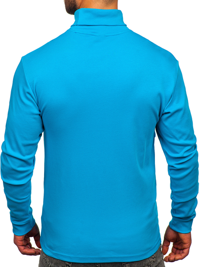 Homme Pull à col roulé basic Turquoise Bolf 145347-1
