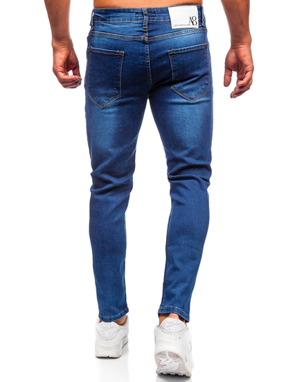 Homme Pantalon en jean slim fit Bleu foncé Bolf 6758
