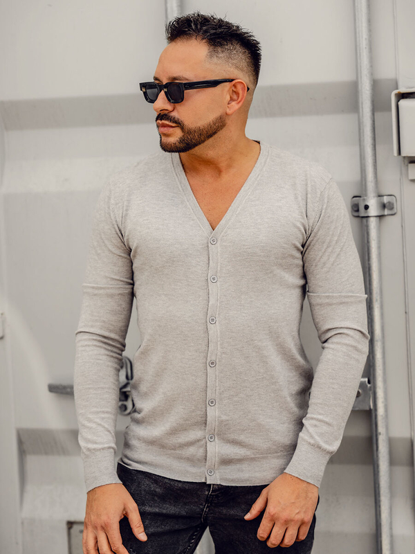 Homme Cardigan Gris Bolf YY06A