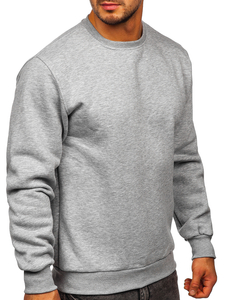 Sweat-shirt gris foncé sans capuche pour homme Bolf 2001