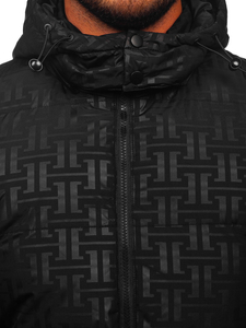Homme Veste matelassée d'hiver Noir Bolf 3B112