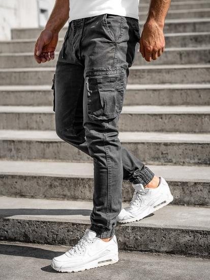 Pantalon jogger cargo pour homme graphite Bolf 8983