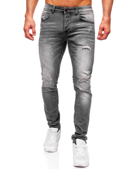 Homme Pantalon en jean slim fit Noir Bolf MP0054N