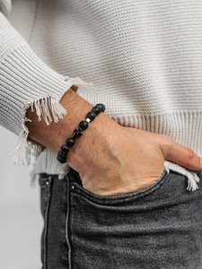 Homme Bracelet tressé Noir Bolf TT4902