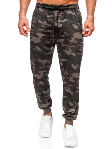 Pantalon de jogging sportif camo pour homme kaki Bolf JX6185