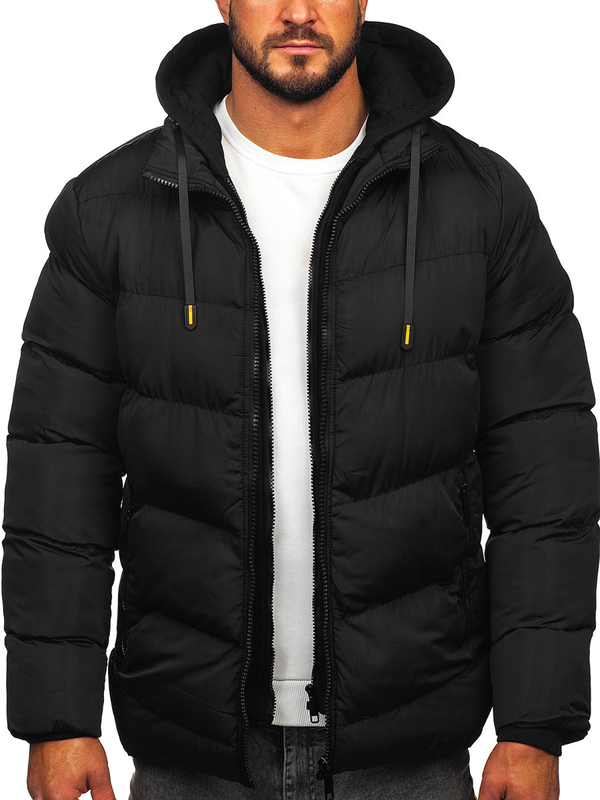 Blouson d'hiver matelassé pour homme noir Bolf 7325