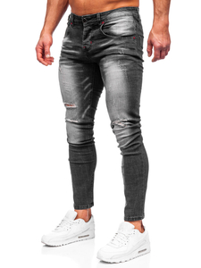 Pantalon en jean slim fit pour homme noir Bolf MP0024N