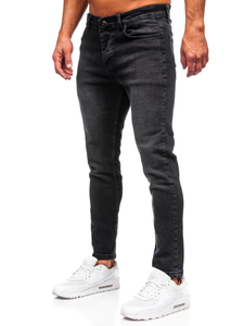 Homme Pantalon en jean slim fit Noir Bolf 6687