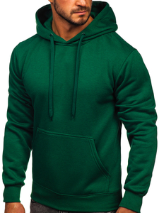Sweat-shirt pour homme à capuche vert foncé kangourou Bolf 2009