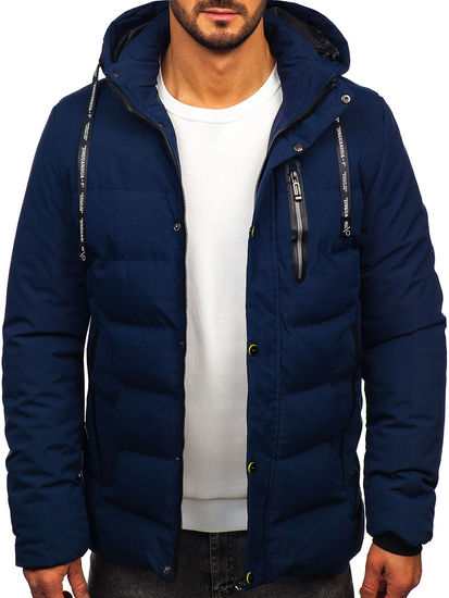 Homme Blouson d'hiver Bleu foncé Bolf 5M3136