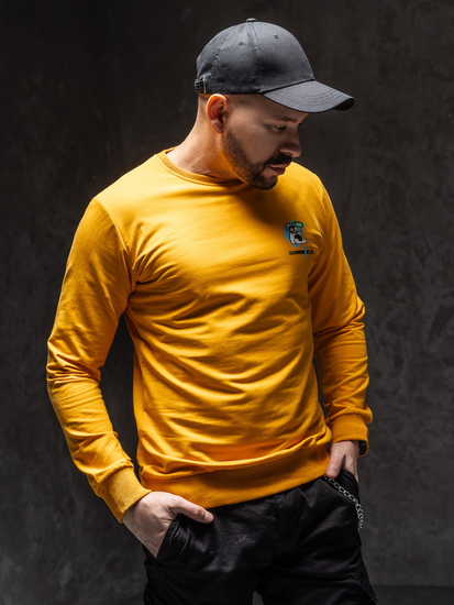 Homme Sweat-shirt imprimé Orange Bolf 8744A1