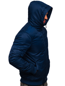 Blouson d'hiver pour homme bleu foncé Bolf 2120
