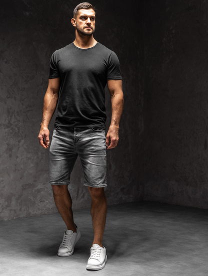 Homme Pantalon court en jean Graphite Bolf MP0277GCA1