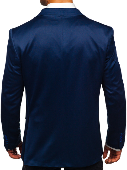 Homme Veste de costume élégante Bleu foncé Bolf 022