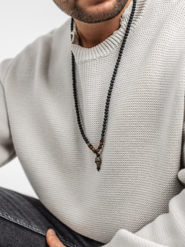 Homme Collier de perles Noir Bolf TT5502