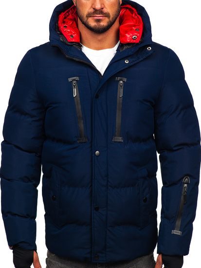 Blouson d'hiver matelassé pour homme bleu foncé Bolf 5M771