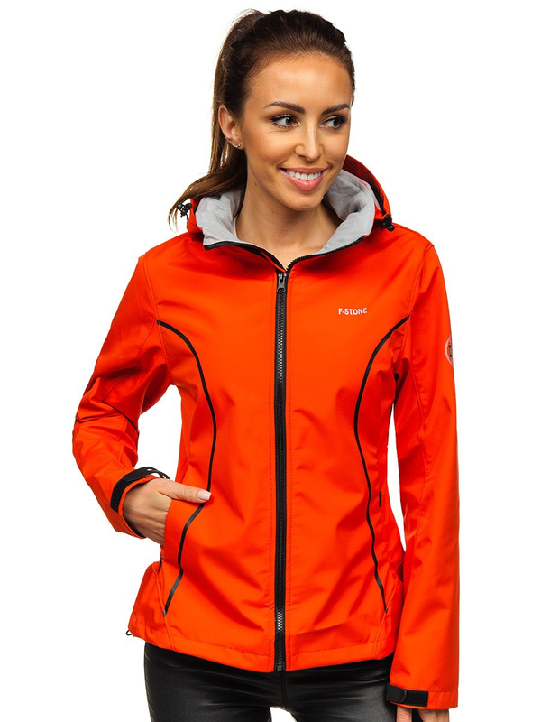 Blouson de transition softshell pour femme orange Bolf S010