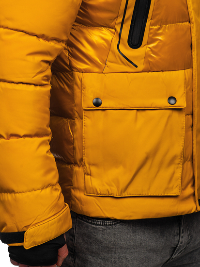 Blouson d'hiver matelassé pour homme camel Bolf 99527