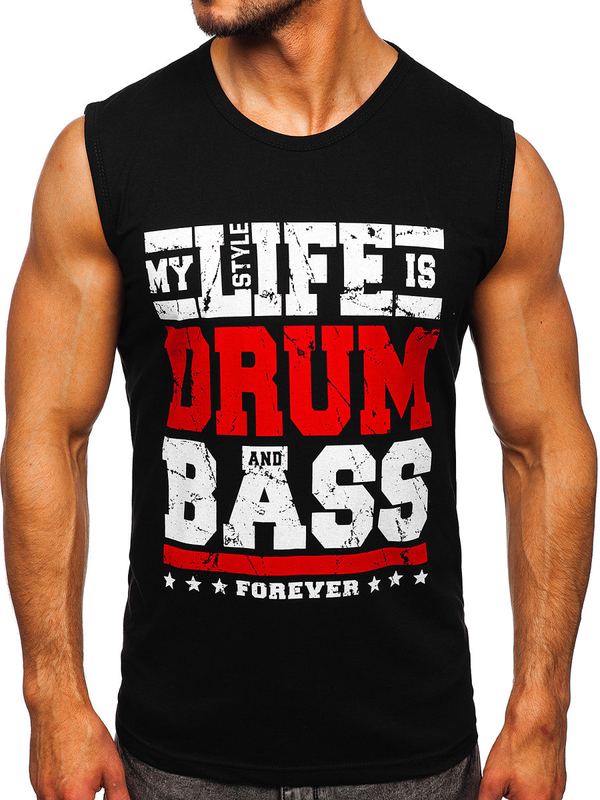 Tank top avec imprimé noir Bolf 14810