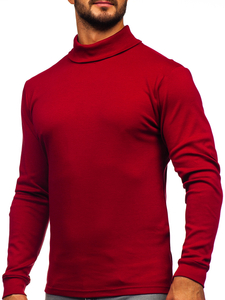 Homme Pull col polo basique Bordeaux Bolf 535