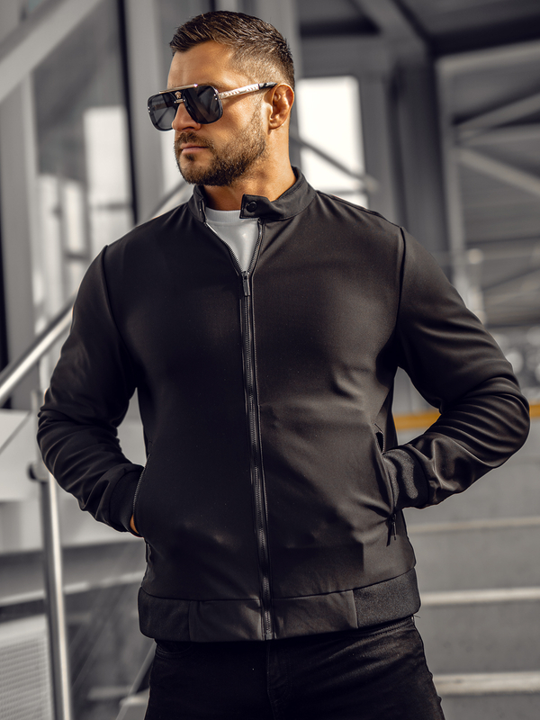 Homme Blouson de transition Noir Bolf EC955