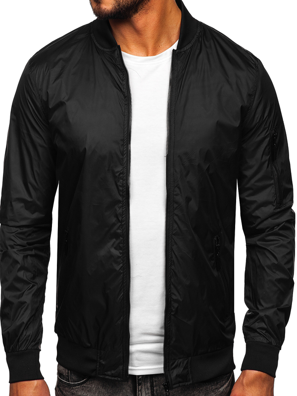 Blouson bomber de transition pour homme noir Bolf 5M708