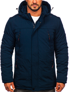 Parka d'hiver pour homme bleue foncée Bolf 5M713