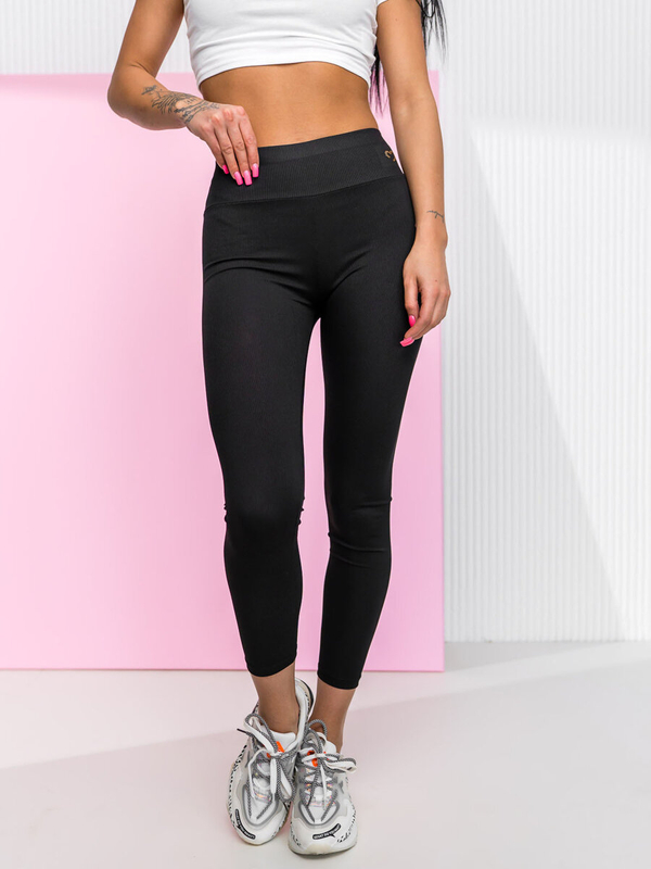 Femme Legging en rayures Noir Bolf W7903
