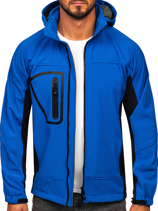 Homme Blouson softshell de transition Bleu Bolf T019