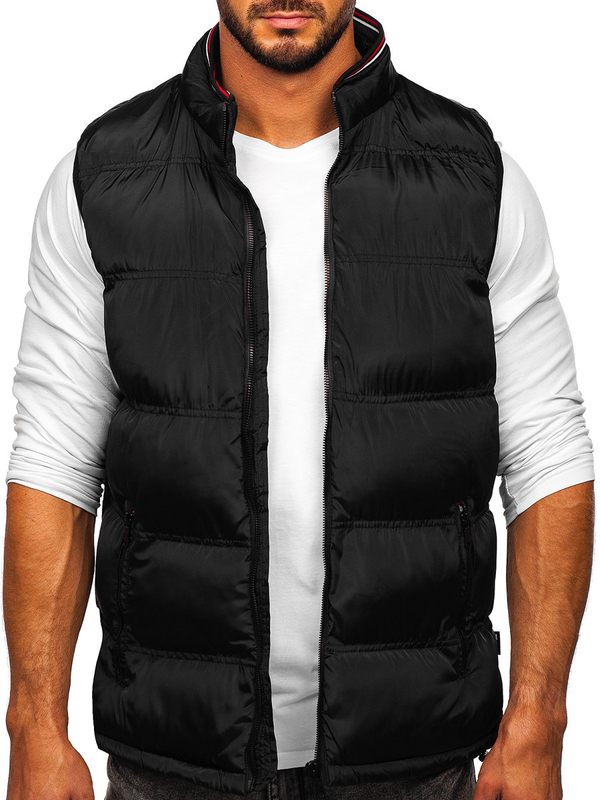Gilet épais matelassé pour homme noir Bolf 7131