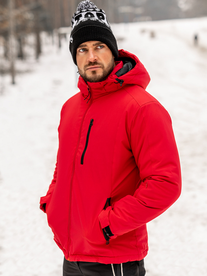 Blouson d'hiver sportif pour homme rouge Bolf HH011