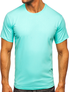 T-shirt uni en coton menthe pour homme Bolf 192397