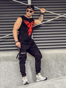 Débardeur imprimé noir Bolf 14804A