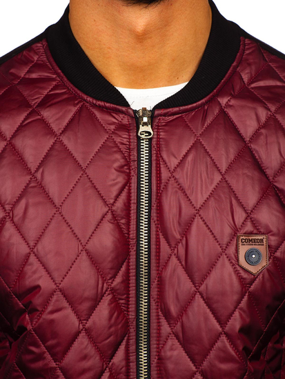 Le blouson de transition bomber pour homme bordeaux Bolf 2569-2