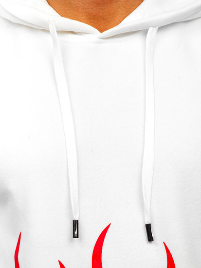 Homme Sweat-shirt imprimé à capuche Blanc Bolf LK63