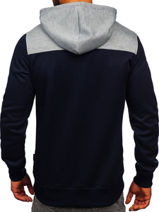 Homme Sweat-shirt imprimé à capuche Gris Bolf W3878