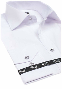 Chemise élégante blanche à manches longues pour homme Bolf 1703