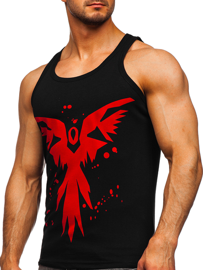 Débardeur boxer imprimé noir Bolf 14843