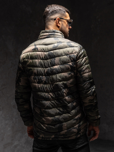 Homme Blouson d'hiver matelassée Vert Bolf SM80A1