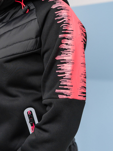 Veste sweat à capuche mi-saison femme noir Bolf KSW4007