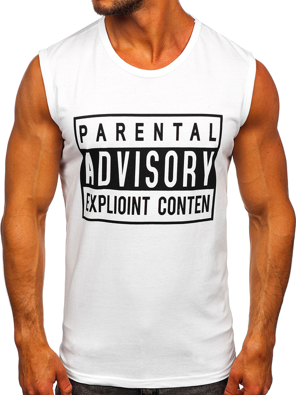 Tank top avec imprimé blanc Bolf 14828