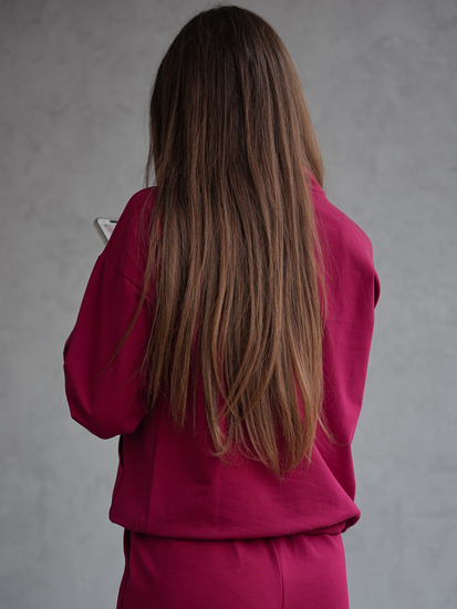 Ensemble de survêtement deux pièces femme bordeaux Bolf 82162