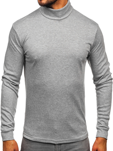 Homme Pull col polo basique Gris Bolf 535